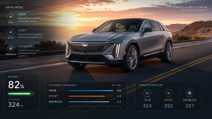do the driving modes in cadillac lyriq offer different ranges or battery usages?